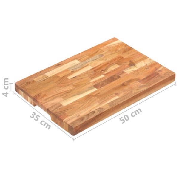 vidaXL Chopping Board 50x35x4 cm Solid Acacia Wood - Image 7
