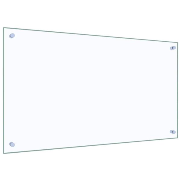 vidaXL Kitchen Backsplash Transparent 90x50 cm Tempered Glass - Image 5