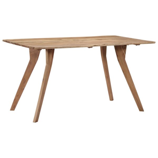 vidaXL Dining Table 140x80x76 cm Solid Acacia Wood - Image 2