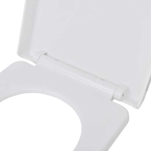 vidaXL Toilet Seats with Soft Close Lids 2 pcs Plastic White - Image 6