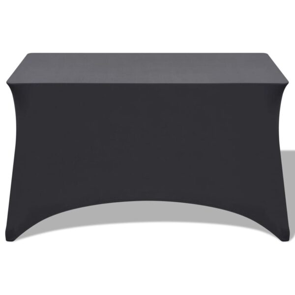 vidaXL Stretch Table Slipcovers 2 pcs 183x76x74 cm Anthracite - Image 2