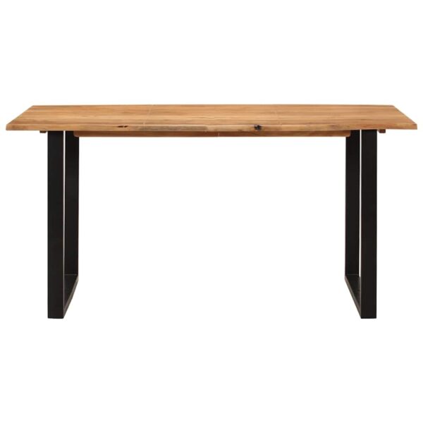 vidaXL Dining Table 154x80x76 cm Solid Acacia Wood - Image 4