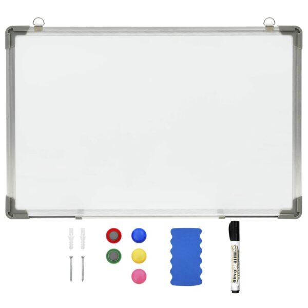 vidaXL Magnetic Dry-erase Whiteboard White 60x40 cm Steel - Image 1