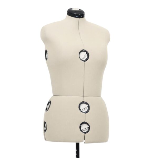vidaXL Adjustable Dress Form Female Cream M Size 40-46 - Image 5