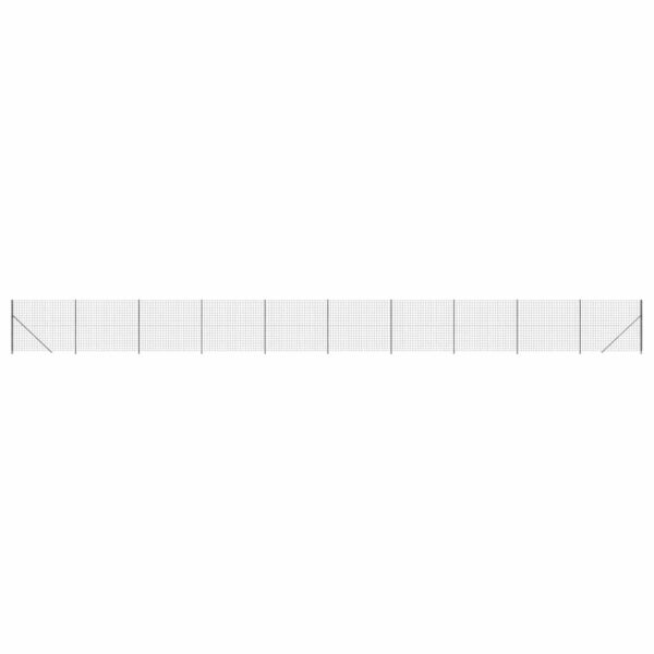 vidaXL Wire Mesh Fence with Flange Anthracite 1.4x25 m - Image 2