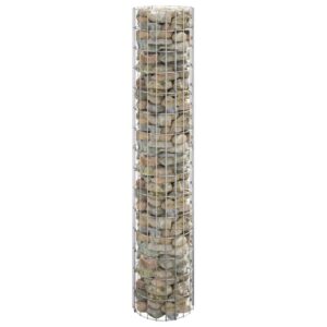 vidaXL Circular Gabion Pole Galvanised Steel Ø30x150 cm