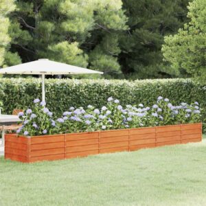 vidaXL Garden Raised Bed Rusty 480x80x45 cm Corten Steel