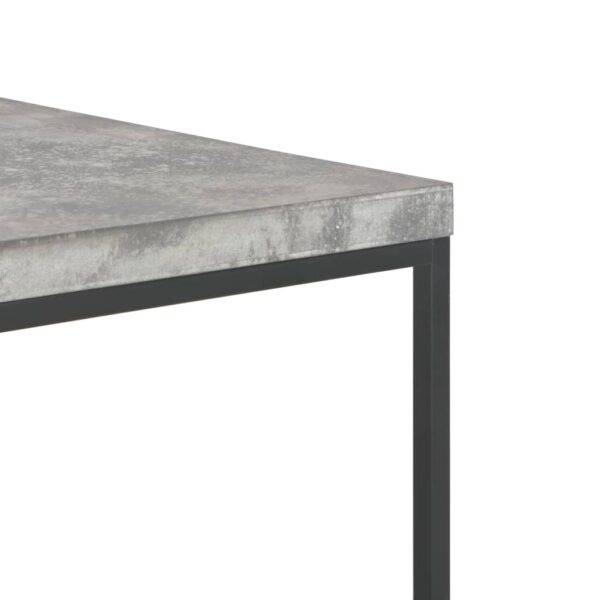 vidaXL Coffee Table 75x75x38 cm Concrete Look - Image 4