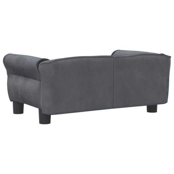 vidaXL Dog Bed Dark Grey 70x45x30 cm Velvet - Image 5