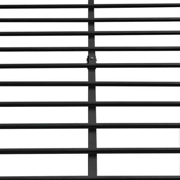 vidaXL Bed Frame without Mattress Black Metal Double Size - Image 6
