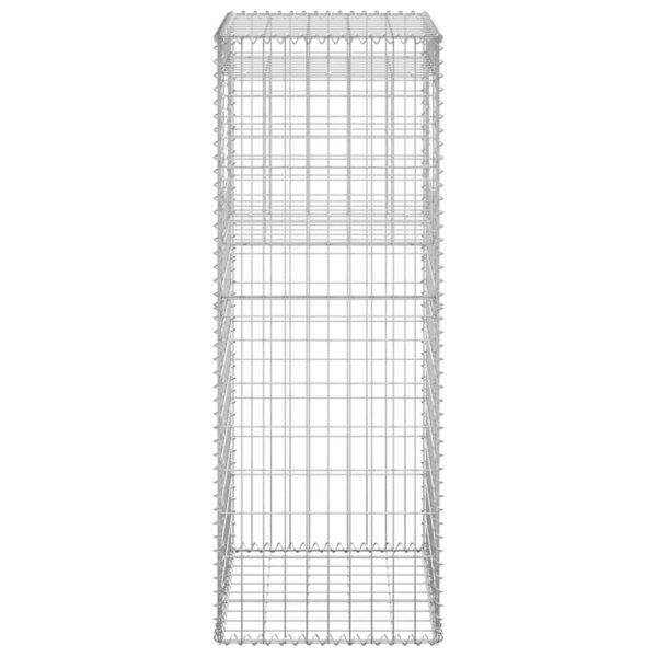 vidaXL Gabion Basket Posts 2 pcs 50x50x140 cm Iron - Image 5