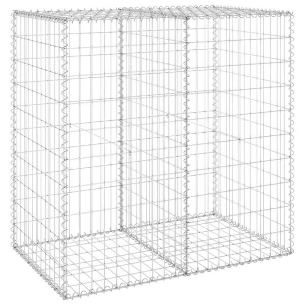 vidaXL Gabion Wall with Covers Galvanised Steel 100x60x100 cm - Image 2