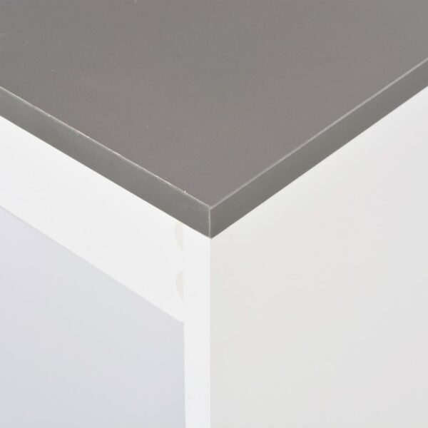 vidaXL Bar Table with Shelf White 110x50x103 cm - Image 5