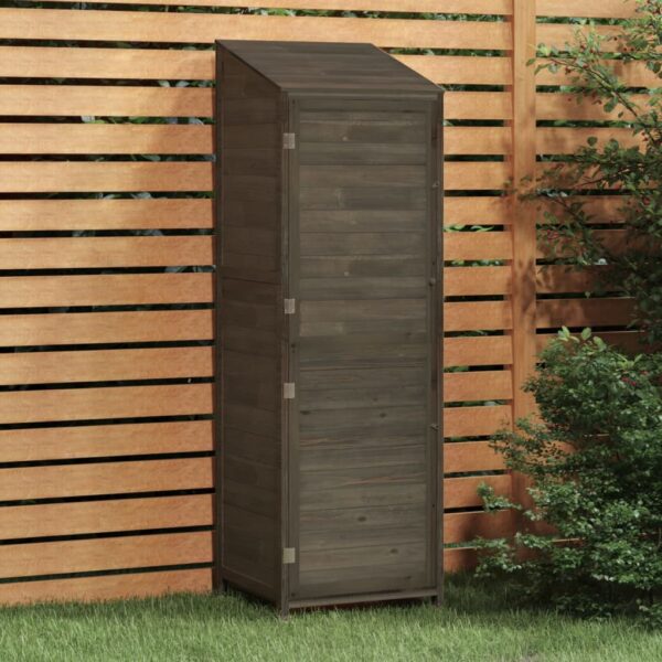vidaXL Garden Shed Anthracite 55x52x174.5 cm Solid Wood Fir - Image 1