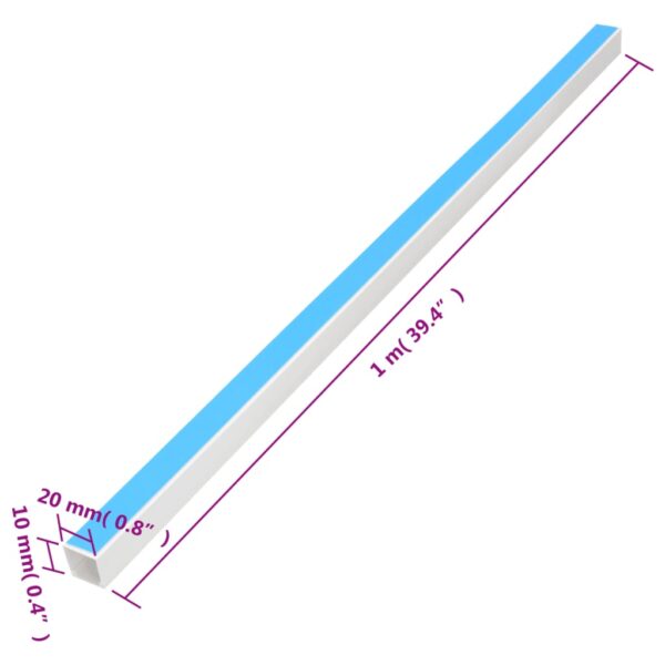 vidaXL Cable Trunking Self-Adhesive 20x10 mm 30 m PVC - Image 8