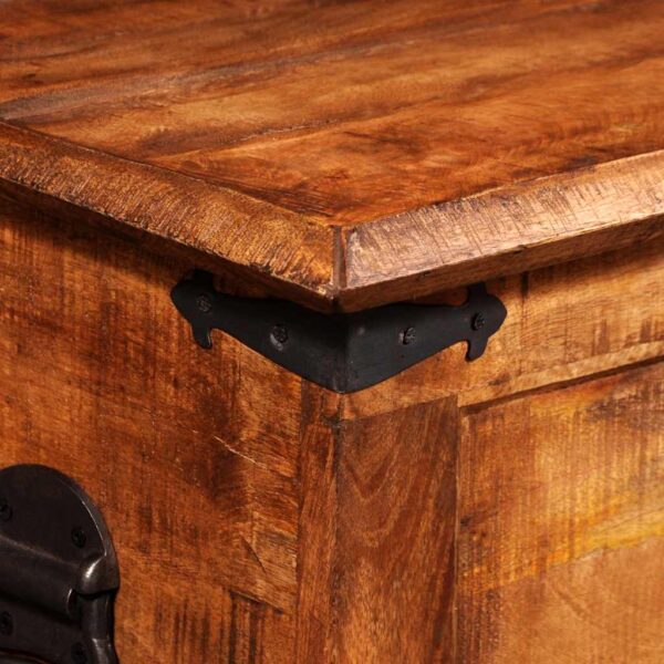 vidaXL Storage Chest Rough Mango Wood - Image 9
