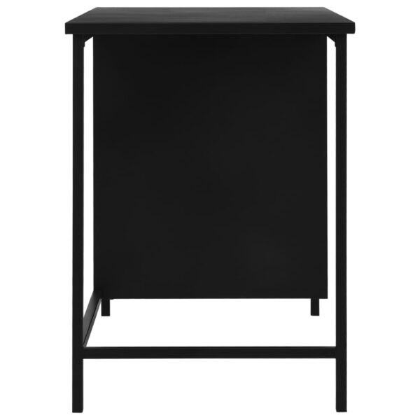 vidaXL Desk with Drawers Industrial Black 120x55x75 cm Steel - Image 6