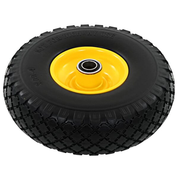 vidaXL Sack Truck Wheels 2 pcs Solid PU 3.00-4 - Image 3