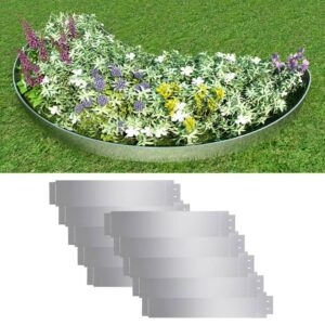 vidaXL Lawn Fence 10 pcs Galvanised Steel 100x20 cm