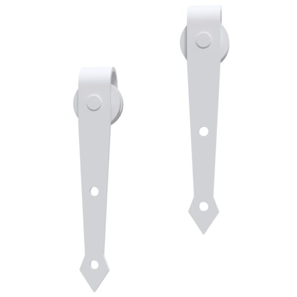 vidaXL Sliding Door Hardware Kit 200 cm Steel White - Image 5