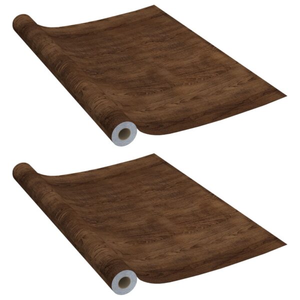 vidaXL Self-adhesive Furniture Films 2 pcs Dark Oak 500x90 cm PVC - Image 2