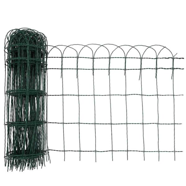 vidaXL Garden Border Fence Powder-coated Iron 10x0.65 m - Image 4