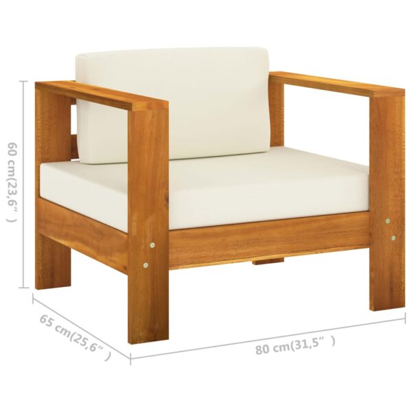 vidaXL 10 Piece Garden Lounge Set with Cushions 100x60 cm Acacia Wood - Image 7