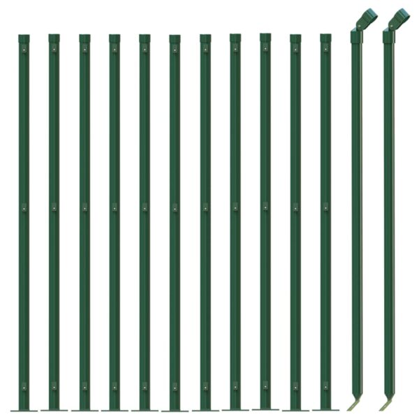 vidaXL Chain Link Fence with Flange Green 0.8x25 m - Image 3