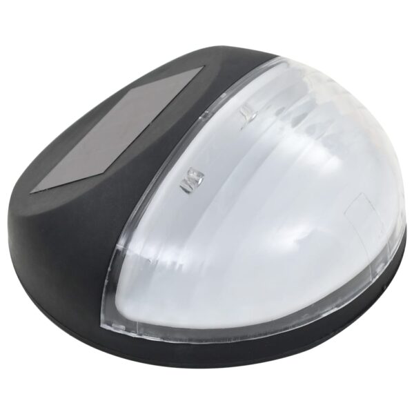 vidaXL Outdoor Solar Wall Lamps LED 24 pcs Round Black - Image 4