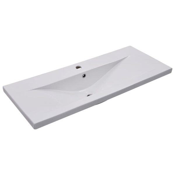 vidaXL Built-in Basin 101x39.5x18.5 cm Ceramic White - Image 2