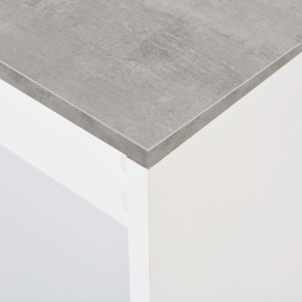 vidaXL Bar Table with Shelf White 110x50x103 cm - Image 5