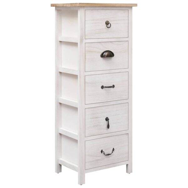 vidaXL Side Cabinet 35x25x87 cm Paulownia Wood - Image 1