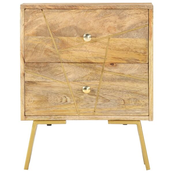 vidaXL Bedside Cabinet 40x30x50 cm Solid Mango Wood - Image 2