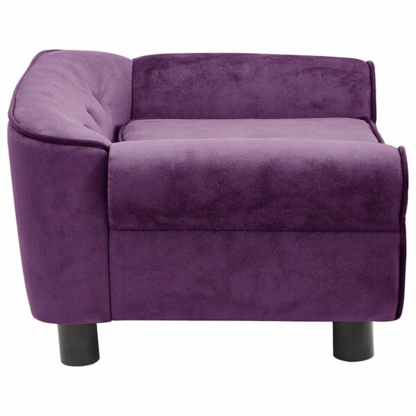 vidaXL Dog Sofa Burgundy 72x45x30 cm Plush - Image 3