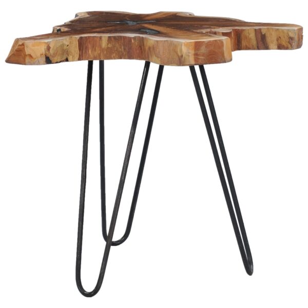 vidaXL Coffee Table 70x45 cm Solid Teak Wood and Polyresin - Image 10