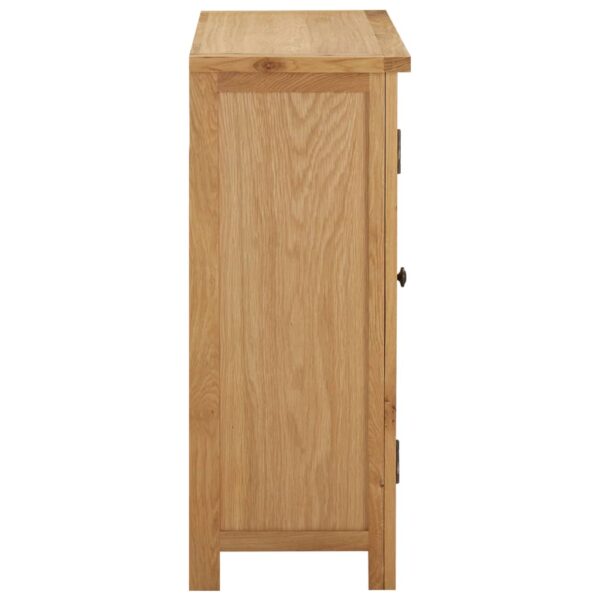 vidaXL Wine Cabinet for 11 Bottles 80x32x80 cm Solid Oak Wood - Image 5