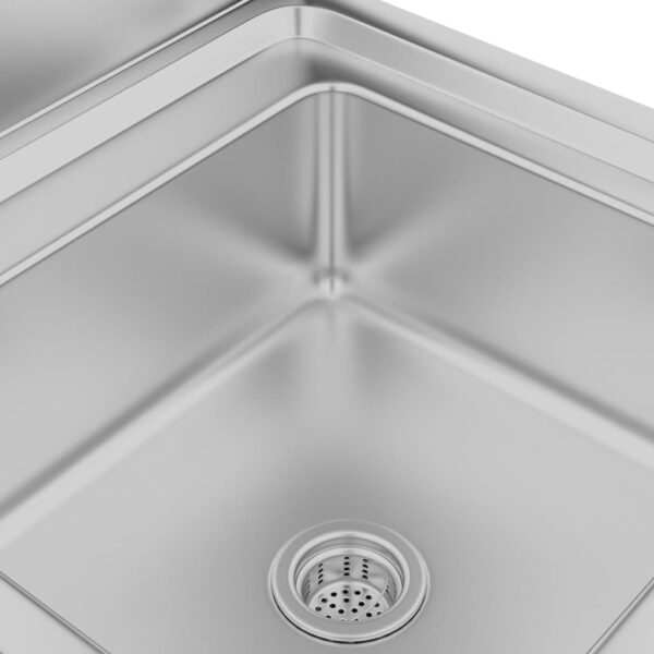 vidaXL Commercial Kitchen Sink Cabinet 60x60x96 cm Stainless Steel - Image 5