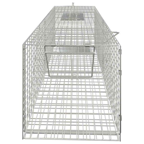 vidaXL Animal Trap 64.5x25x26.5 cm Galvanised Iron - Image 3