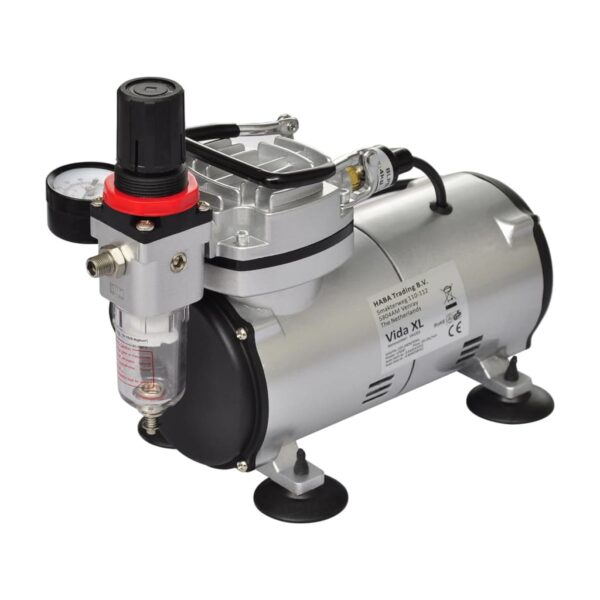 vidaXL Airbrush Compressor Set with 2 Pistols - Image 3