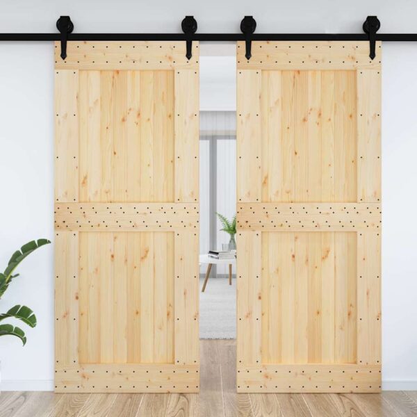 vidaXL Door NARVIK 95x210 cm Solid Wood Pine - Image 3