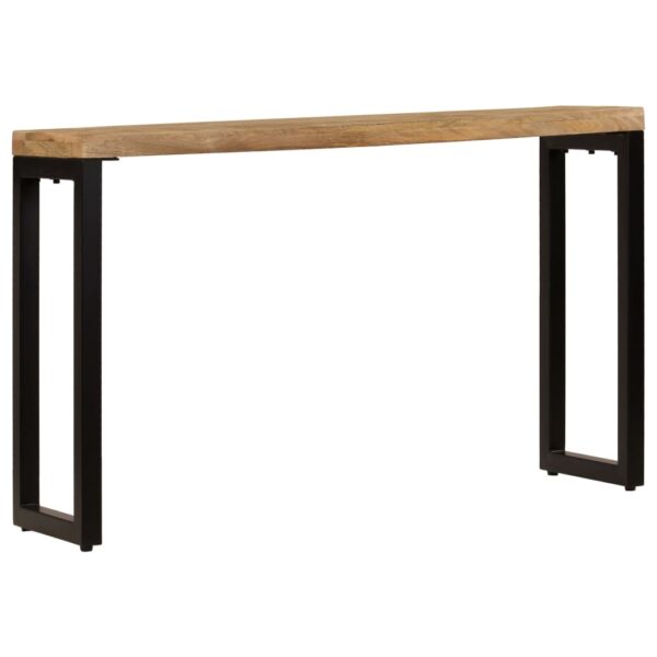 vidaXL Console Table 120x35x76 cm Solid Wood Mango and Steel - Image 2