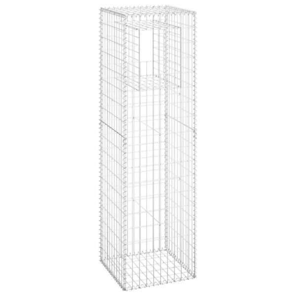 vidaXL Gabion Basket Posts 2 pcs 50x50x180 cm Iron - Image 3
