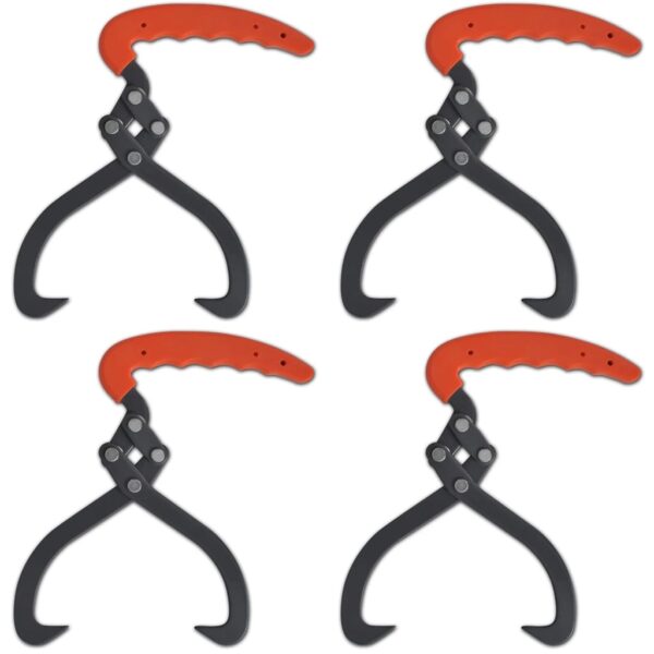 vidaXL 4 pcs Log Tongs with PVC Handle - Image 1