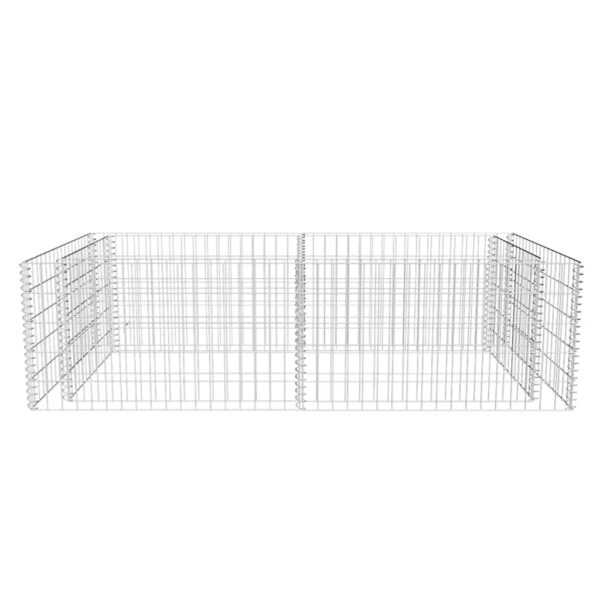 vidaXL Gabion Planter Galvanised Steel 180x90x50 cm - Image 5