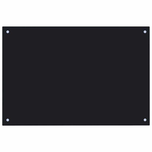 vidaXL Kitchen Backsplash Black 90x50 cm Tempered Glass - Image 2