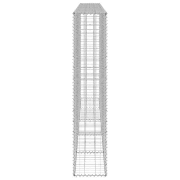 vidaXL Gabion Wall with Covers Galvanised Steel 300x30x150 cm - Image 4