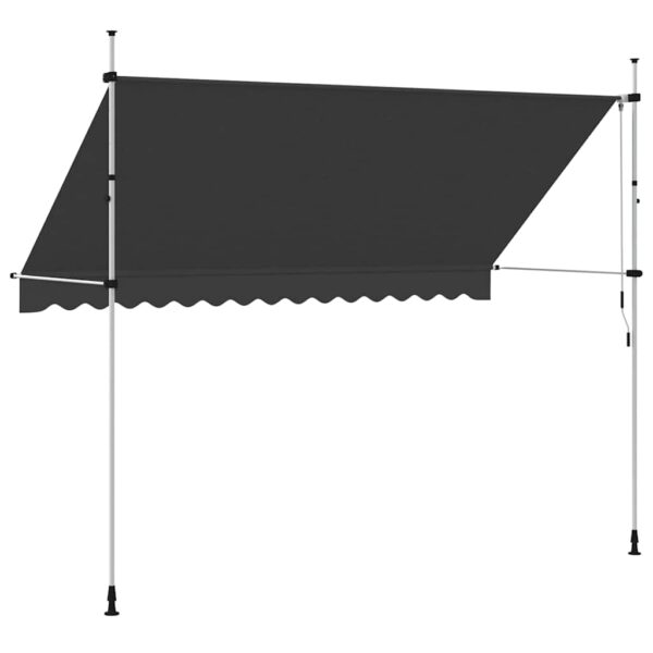 vidaXL Manual Retractable Awning 350 cm Anthracite - Image 5