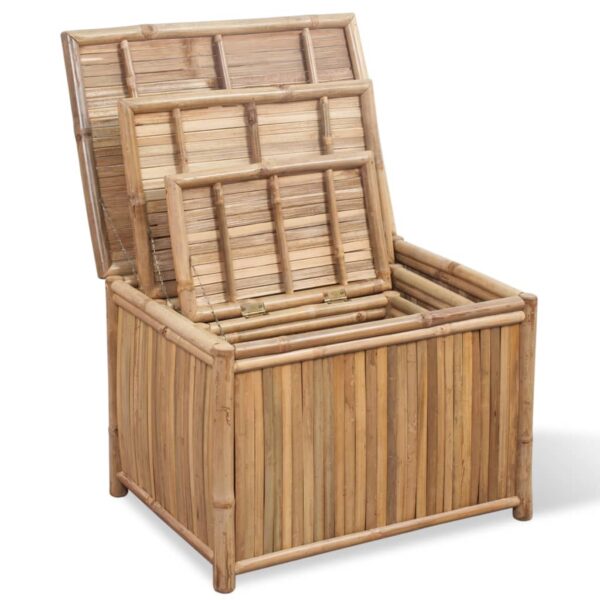 vidaXL Storage Boxes 3 pcs Bamboo - Image 2