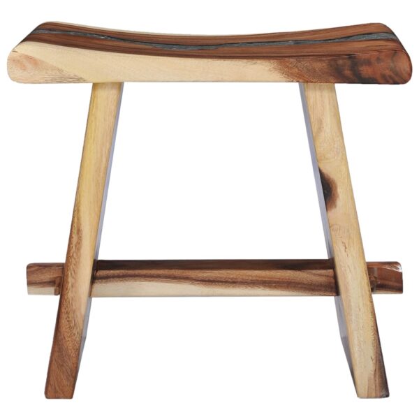 vidaXL Stool Solid Suar Wood and Polyresin - Image 3
