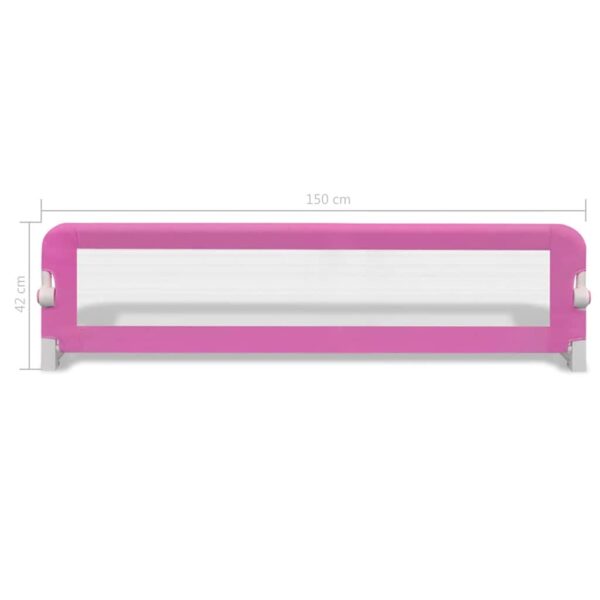 vidaXL Toddler Safety Bed Rail 2 pcs Pink 150x42 cm - Image 7
